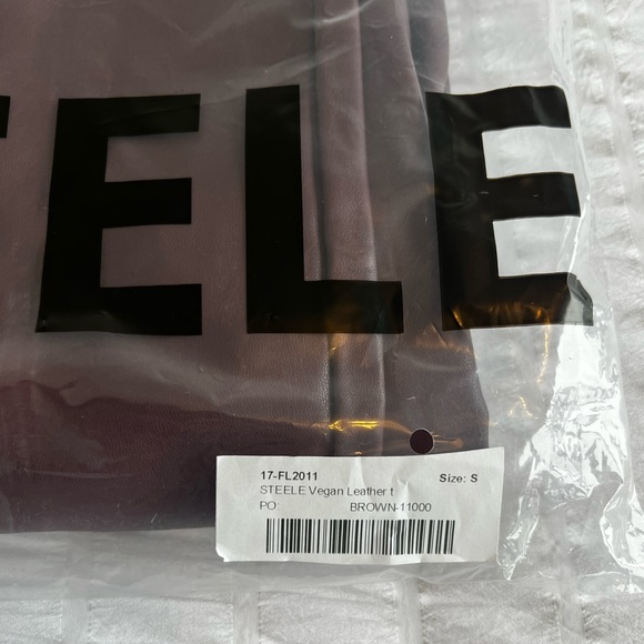 Steele Vegan Leather Straight Leg Pant - Picture 2 of 10